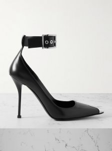 Punk leather point-toe pumps Punk leather point-toe pumps