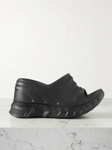 Marshmallow rubber platform wedge mules Marshmallow rubber platform wedge mules