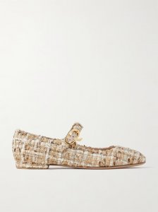 Tweed Mary Jane ballet flats Tweed Mary Jane ballet flats