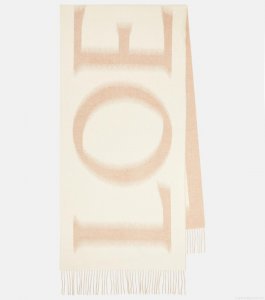 LoeweLogo wool and cashmere scarf LoeweLogo wool and cashmere scarf