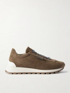 Bead-embellished suede sneakers Bead-embellished suede sneakers