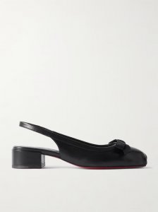 Mamaflirt 30 bow-embellished leather slingback pumps Mamaflirt 30 bow-embellished leather slingback pumps