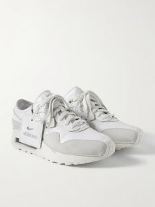+ Jacquemus Air Max 1 SP suede-trimmed perforated leather sneakers + Jacquemus Air Max 1 SP suede-trimmed perforated leather sneakers