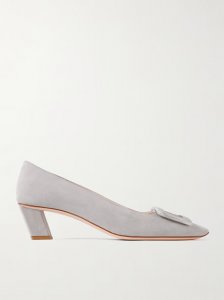 Belle Vivier embellished suede pumps Belle Vivier embellished suede pumps