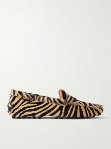 Gommino zebra-print calf hair loafers Gommino zebra-print calf hair loafers