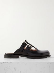 Campo buckled leather mules Campo buckled leather mules