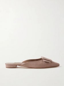 Maysale buckled suede point-toe flats Maysale buckled suede point-toe flats
