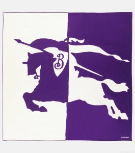 BurberryEKD printed silk scarf BurberryEKD printed silk scarf