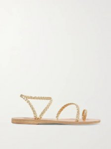 Eleftheria braided metallic leather sandals Eleftheria braided metallic leather sandals