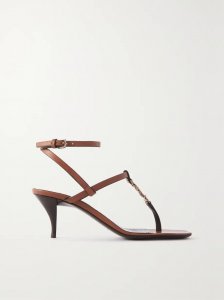 Cassandra logo-embellished leather sandals Cassandra logo-embellished leather sandals