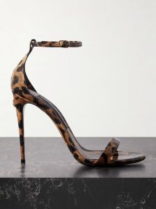 Leopard-print patent-leather sandals Leopard-print patent-leather sandals