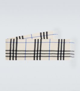 BurberryBurberry Check fringed cashmere scarf BurberryBurberry Check fringed cashmere scarf