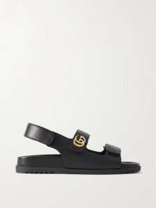 Moritz logo-embellished leather slingback sandals Moritz logo-embellished leather slingback sandals