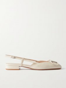 VLOGO patent-leather slingback flats VLOGO patent-leather slingback flats