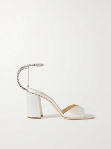 Saeda 85 crystal-embellished satin sandals Saeda 85 crystal-embellished satin sandals