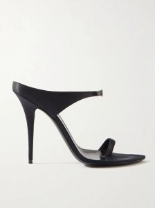 Dive crystal-embellished satin mules Dive crystal-embellished satin mules