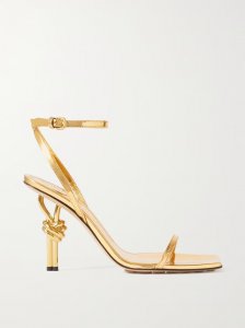Knot metallic leather sandals Knot metallic leather sandals