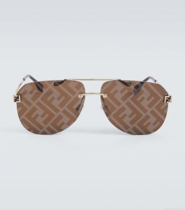 FendiFendi Sky logo aviator sunglasses FendiFendi Sky logo aviator sunglasses