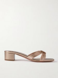 Film 35 metallic faux leather mules Film 35 metallic faux leather mules