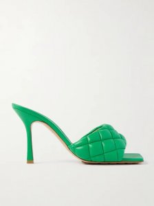 Quilted leather mules Quilted leather mules