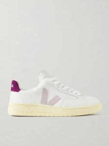 V-12 suede-trimmed leather sneakers V-12 suede-trimmed leather sneakers