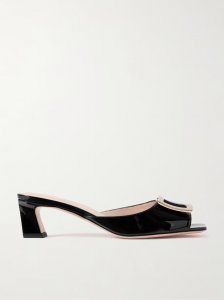 Trompette embellished patent-leather mules Trompette embellished patent-leather mules