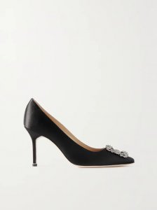 Hangisi 90 embellished satin pumps Hangisi 90 embellished satin pumps