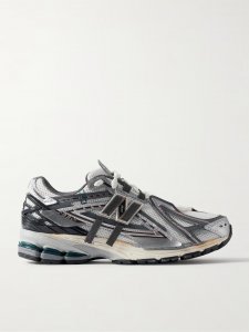 1906 rubber-trimmed faux leather and mesh sneakers 1906 rubber-trimmed faux leather and mesh sneakers