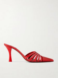 + Nadia Lee Cohen patent and snake-effect leather mules + Nadia Lee Cohen patent and snake-effect leather mules