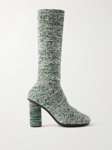 Atomic ribbed-knit knee boots Atomic ribbed-knit knee boots