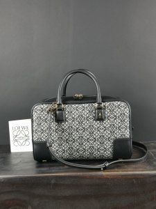 LOEWE HANDBAG black floral pattern on white base LOEWE HANDBAG black floral pattern on white base