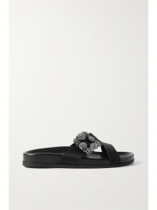 Chilanghi buckled satin slides Chilanghi buckled satin slides