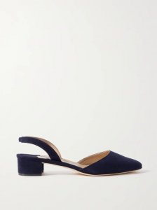 Aspro 30 suede slingback point-toe pumps Aspro 30 suede slingback point-toe pumps