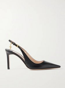 Angelina embellished leather slingback pumps Angelina embellished leather slingback pumps