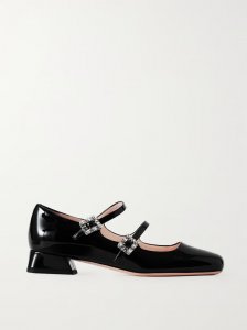 Mini Très Vivier crystal-embellished patent-leather pumps Mini Très Vivier crystal-embellished patent-leather pumps
