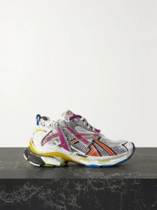 Runner rubber-trimmed mesh and nylon sneakers Runner rubber-trimmed mesh and nylon sneakers