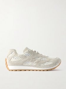 Orbit suede, leather, mesh and fishnet sneakers Orbit suede, leather, mesh and fishnet sneakers