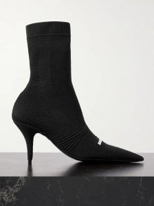 Knife 2.0 logo-appliquéd stretch-knit ankle boots Knife 2.0 logo-appliquéd stretch-knit ankle boots