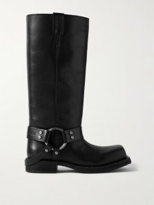 + NET SUSTAIN embellished leather knee boots + NET SUSTAIN embellished leather knee boots