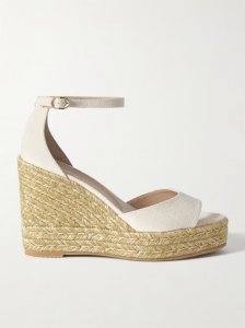 Linen espadrille wedge sandals Linen espadrille wedge sandals