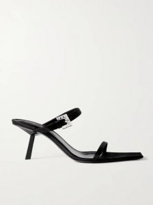 Hope crystal-embellished satin-crepe mules Hope crystal-embellished satin-crepe mules