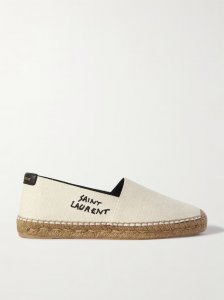 Logo-embroidered canvas espadrilles Logo-embroidered canvas espadrilles