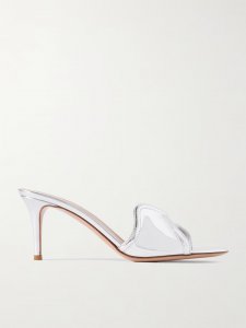Lucrezia 70 mirrored-leather mules Lucrezia 70 mirrored-leather mules