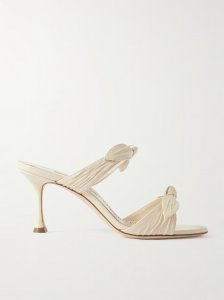 Lollo 70 bow-embellished leather mules Lollo 70 bow-embellished leather mules