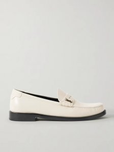 Le Loafer logo-appliquéd leather loafers Le Loafer logo-appliquéd leather loafers