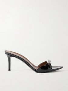 Clandestino embellished patent-leather mules Clandestino embellished patent-leather mules