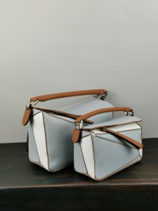 LOEWE HANDBAG Light blue and white Patchwork LOEWE HANDBAG Light blue and white Patchwork