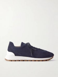Bead-embellished suede sneakers Bead-embellished suede sneakers
