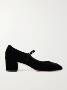Aline velvet Mary Jane pumps Aline velvet Mary Jane pumps