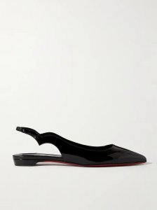 Hot Chikita patent-leather slingback point-toe flats Hot Chikita patent-leather slingback point-toe flats